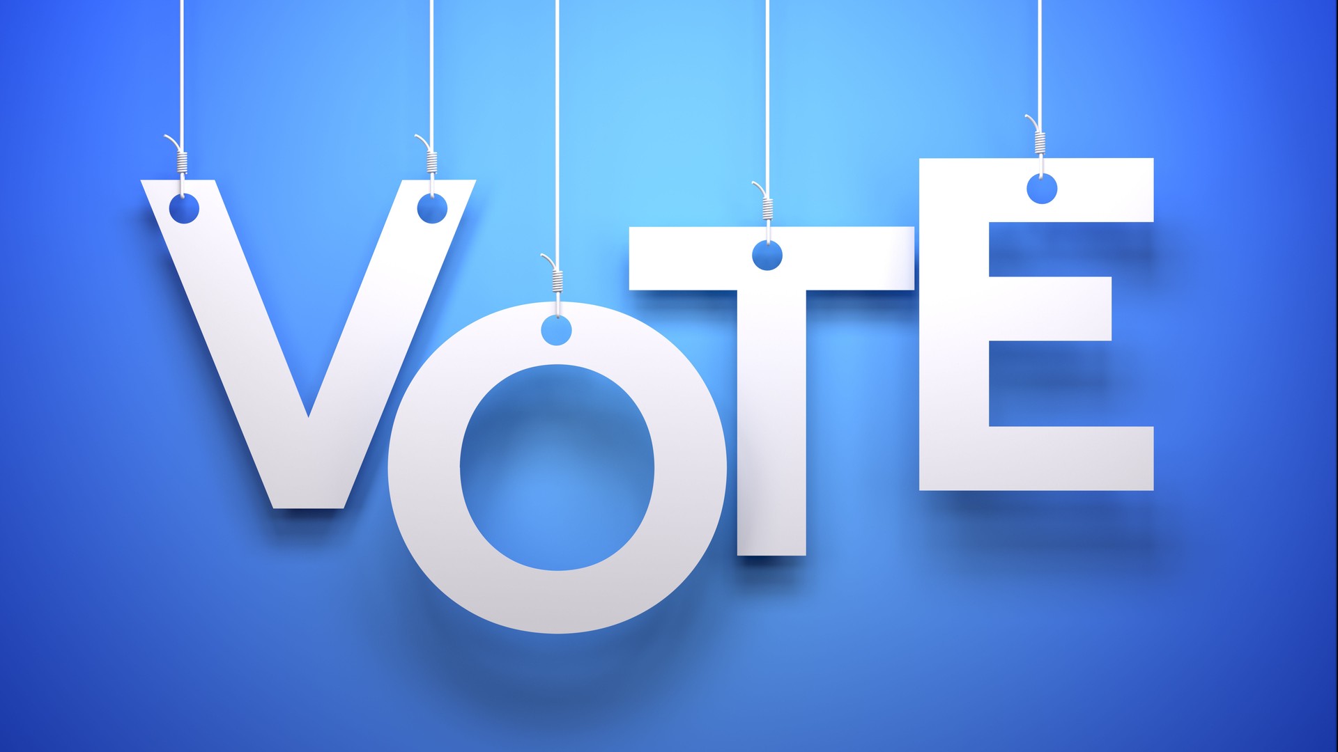 Hanging Vote Sign Election Concept